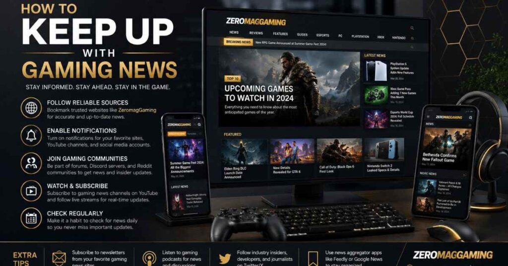 How to Keep Up with Gaming News ZeromagGaming gaming guide banner