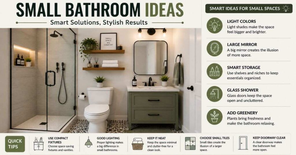 Small Bathroom Ideas smart compact bathroom décor
