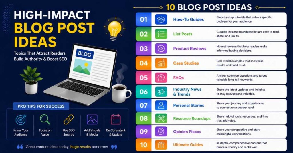 Creative blog post ideas for SEO success