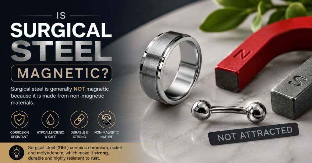 Is Surgical Steel Magnetic jewelry infographic 2026