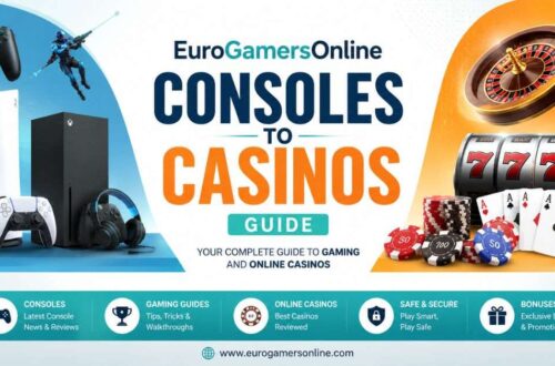 Gaming and casino guide with consoles, slots, and roulette