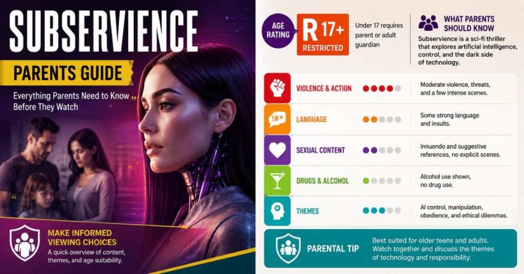 Subservience movie parents guide infographic poster