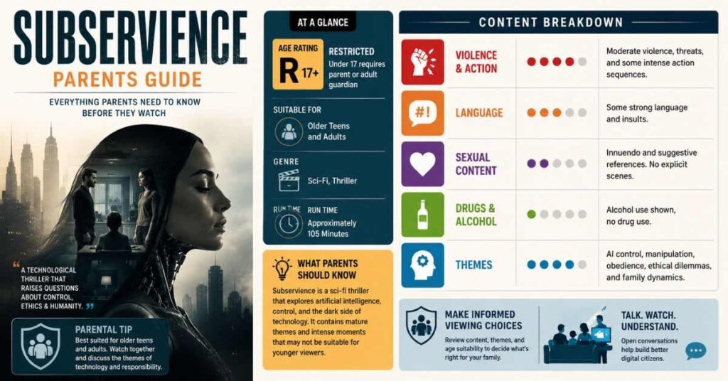 Subservience parents guide and content warning banner