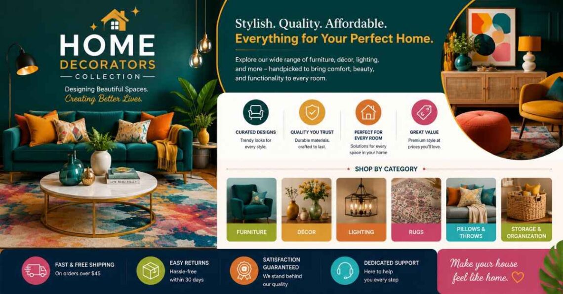 Home Decorators Collection with colorful modern furniture