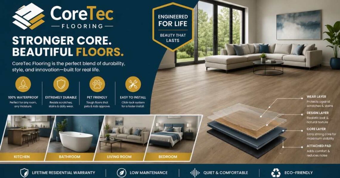 CoreTec Flooring modern waterproof floor design display
