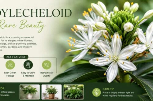 Beautiful Boylecheloid flower with modern garden design