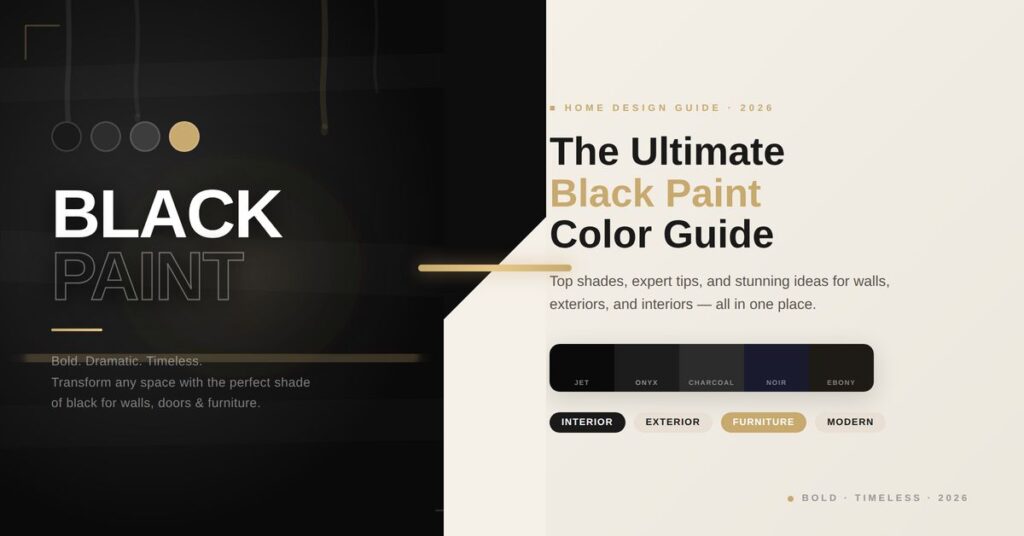 Premium black paint finishes and decorating guide